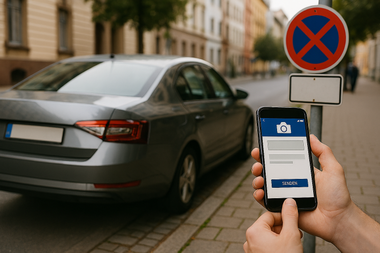 Prawie 100 tysięcy internetowych donosów na źle zaparkowane pojazdy. Frankfurt zarobił milion euro