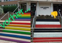 Afera w szkole w Saksonii-Anhalt: Tęczowe schody pomalowane w barwy III Rzeszy!