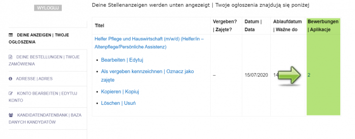 Bewerbungen