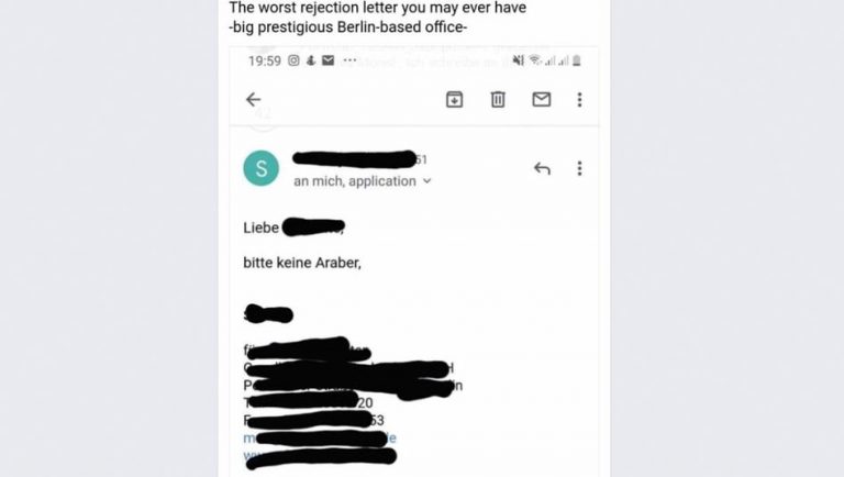 „Proszę, żadnych Arabów” – rasistowska odpowiedź berlińskiej firmy na aplikację kandydata!
