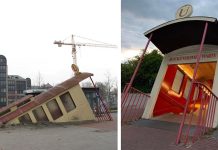 Niezwykłe wejście do stacji metra „Bockenheimer Warte” we Frankfurcie nad Menem