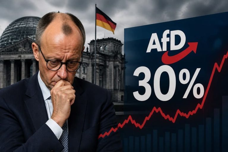 Katastrofalny bilans niemieckiego kanclerza: Merz winduje AfD powyżej 30 procent