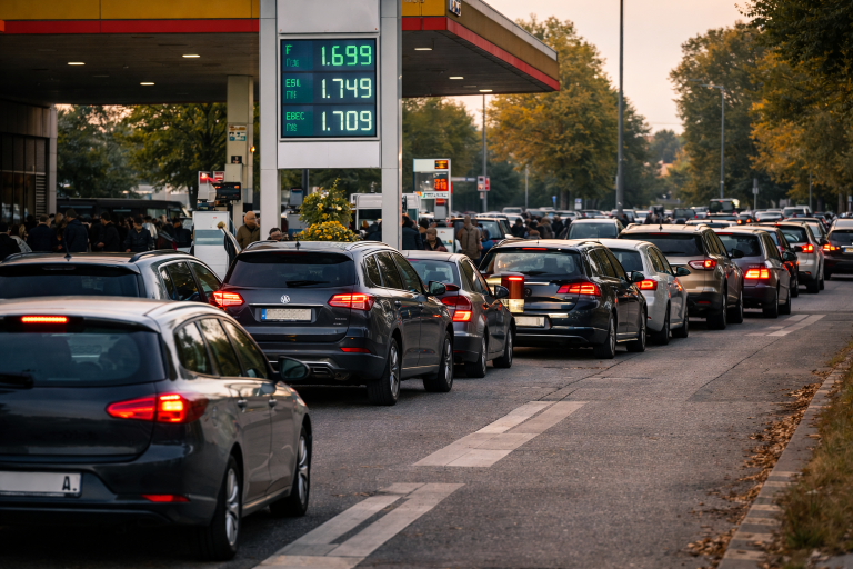 Niemcy: Długie kolejki na stacjach benzynowych z powodu wojny w Iranie