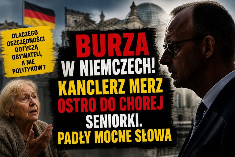 Burza w Niemczech! Kanclerz Merz ostro do chorej seniorki. Padły mocne słowa