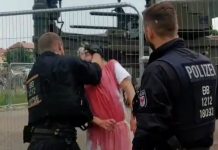 Demonstrant rzucony na ziemię: Dochodzenie przeciwko policjantom po interwencji w Brandenburg (WIDEO)