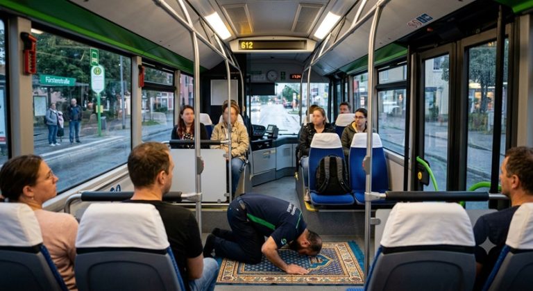 Niemcy: Niecodzienne sceny w autobusie! Kierowca zablokował drzwi i zaczął się modlić
