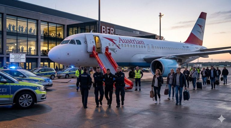 Chaos na lotnisku w Berlinie. Deportowany pasażer wszczął awanturę – ewakuacja samolotu i opóźnienia