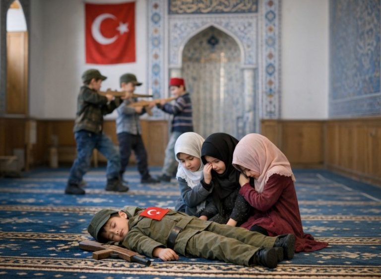 Skandal w Niemczech! Meczet zachęca dzieci do zabawy w wojnę i filmuje je w trakcie