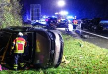 Niemcy: masowy karambol na A45 koło Lüdenscheid — cztery auta, 13 osób, siedem rannych