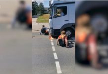 Niemcy: Kierowca ciężarówki potrącił aktywistę klimatycznego. Stracił pracę i prawo jazdy (WIDEO)