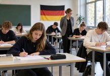 Minister edukacji ostrzega AfD w Saksonii-Anhalt. Radykalne zmiany mogą oznaczać zwrot środków i nieuznawanie matur! Uczniowie piszą egzamin w niemieckiej szkole pod nadzorem nauczycielki