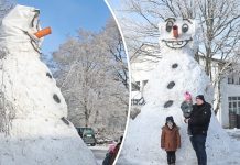 Największy bałwan Kraju Saary? Ojciec zrobił niespodziankę swojej córce!