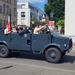 Neonaziści przejechali w Dzień Ojca przez Drezno wykonując pozdrowienie hitlerowskie