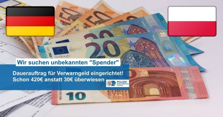 Policja z Dortmundu poszukuje Polaka – nie chce jego pieniędzy!