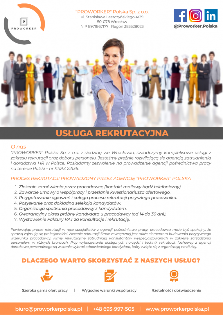 Rekrutacja Pracowników z „PROWORKER”