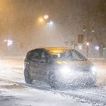 Opady śniegu w Niemczech