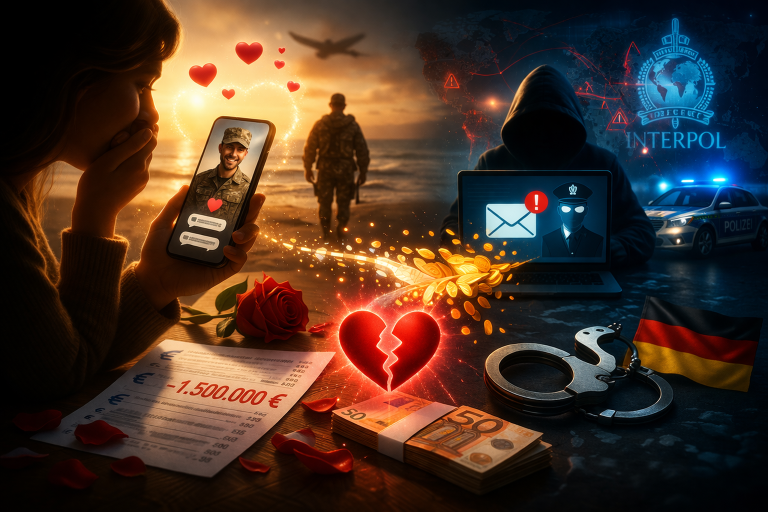 Uwaga na interpolpoliizei[@gmail.com]! Oszust matrymonialny wyłudził 1,5 mln euro od księgowej ze Szwabii