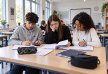Najgorsze wyniki Niemiec w historii badania PISA. Co trzeci 15-latek ma problemy z czytaniem i matematyką Ilustracja AI: nastolatkowie uczą się w klasie