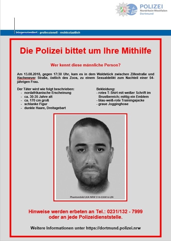 Policja w Dortmundzie poszukuje sprawcy napaści na biegaczkę!