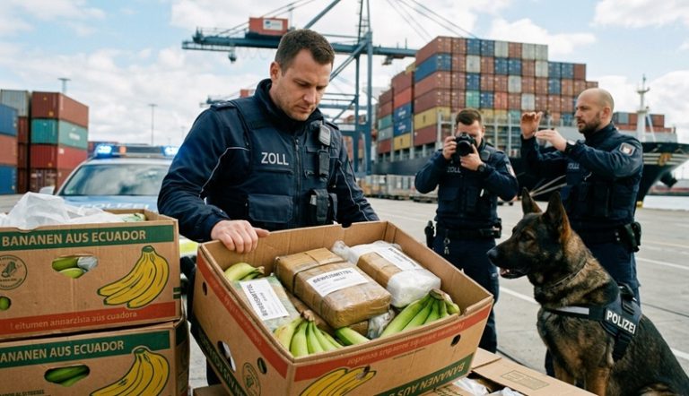 Rekordowy przemyt w Hamburgu: 1,6 tony kokainy o wartości 30 mln euro ukryte w bananach!
