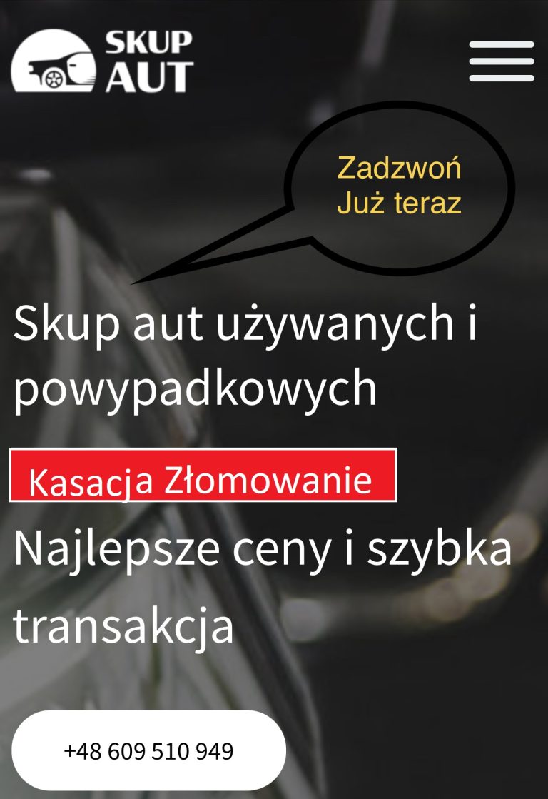 Skup Aut Całych i Powypadkowych 609 510 949