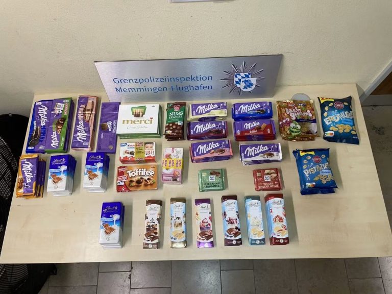 Prawie 15 kilogramów słodyczy zabezpieczonych przez GPI Memmingen