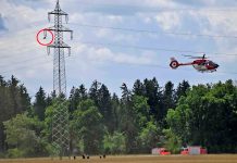 Niemcy: Mężczyzna porażony prądem na słupie wysokiego napięcia. Cudem przeżył i zszedł o własnych siłach