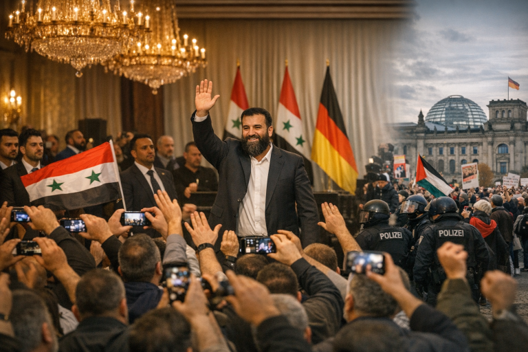 Okrzyki „Allahu Akbar” w Berlinie: Były dżihadysta al-Scharaa czczony przez Syryjczyków jak gwiazda!