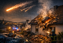 Niemcy: Fragmenty meteorytu spadły na domy w Rheinland‑Pfalz – uszkodzenia budynków po spektakularnym zjawisku na niebie