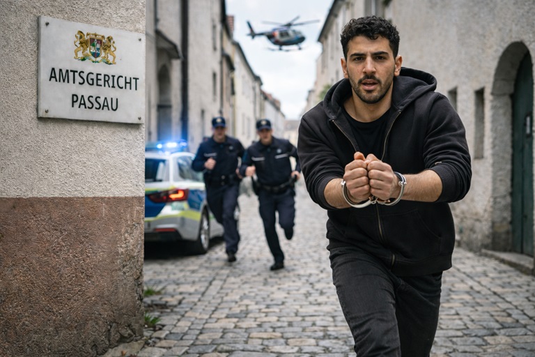 Niemcy: Syryjczyk w kajdankach uciekł z sądu. Policja ostrzega mieszkańców!