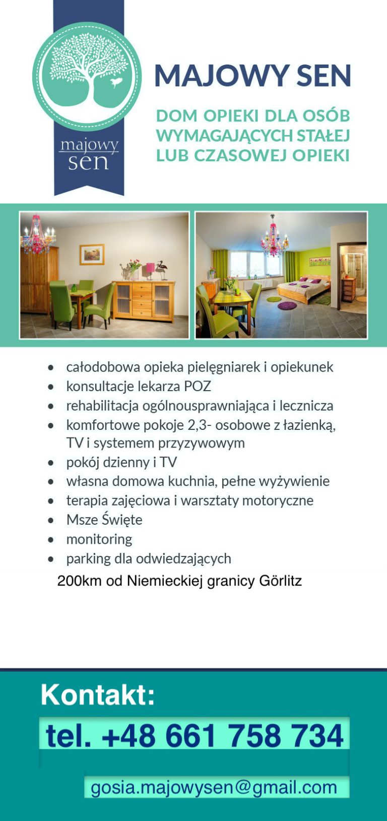 Dom Seniora, personel mówiący w j.polskim i j.niemieckim