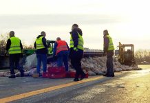 Wypadek ciężarówki na A2 w pobliżu Castrop-Rauxel: ładunek szynki zablokował autostradę