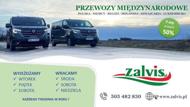 Zalvis – Przewozy do Niemiec, Polski, Holandii, Szwajcarii