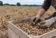 Ziemniaki drożeją po upalnym lecie. W Niemczech ostrzegają: frytki mogą być krótsze i droższe Niewielkie ziemniaki zebrane po suchym i upalnym lecie w Niemczech