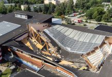 O krok od tragedii: Na kilka dni przed planowanym otwarciem basenu w Schwedt zawalił się jego dach