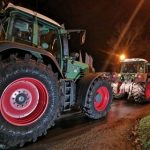demonstracja rolników w Niemczech przed magazanymai Aldi