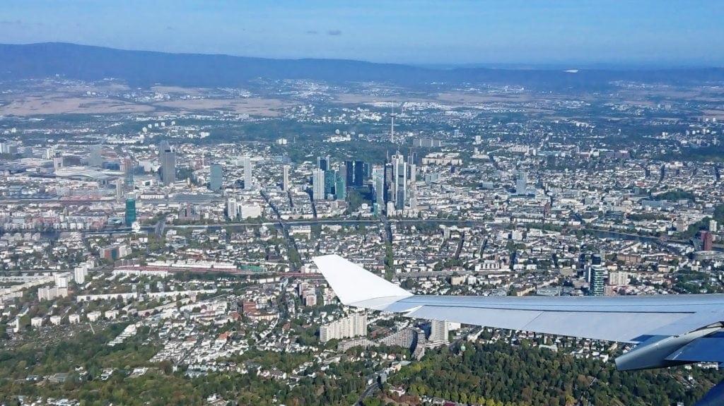 panorama miasta widziana z samolotu