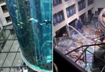 Rozpadło się gigantyczne akwarium w Berlinie: wyciekło milion litrów wody, wszystkie ryby padły