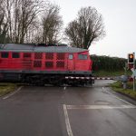 geschlossener Bahnübergang
