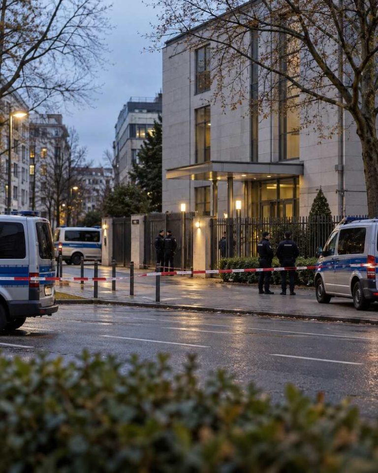 Alarm przy ukraińskim konsulacie w Düsseldorfie. Policja odgrodziła okolicę