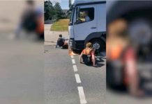 Po ataku na aktywistów klimatycznych: kierowca ciężarówki stracił prawo jazdy na rok