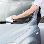 parking ticket on car windscreen