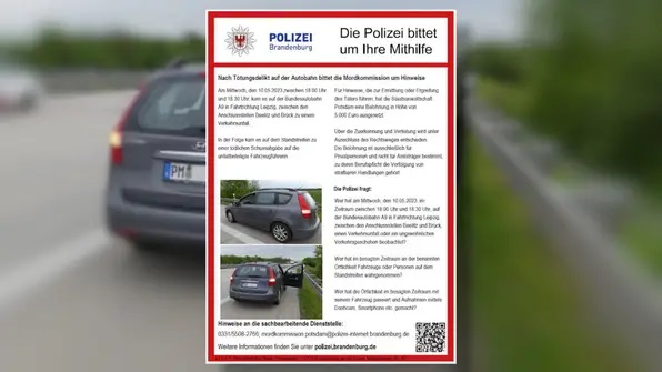 Nauczycielka zastrzelona na A9 w Niemczech: Policja oferuje 5000 euro nagrody za pomoc w znalezieniu sprawcy
