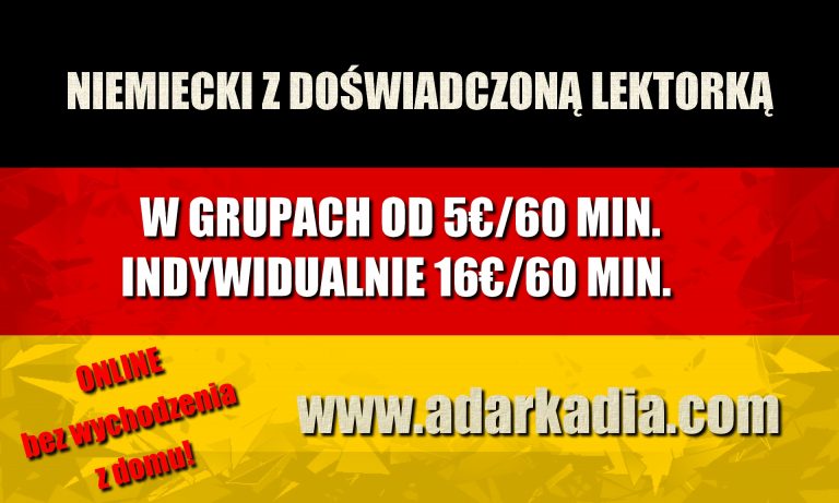Kursy, korepetycje, lekcje j. niemieckiego