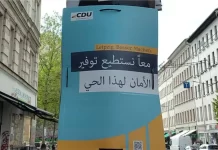 CDU rozwiesiła w Lipsku 400 plakatów wyborczych w języku arabskim. Wszystkie zostały skradzione