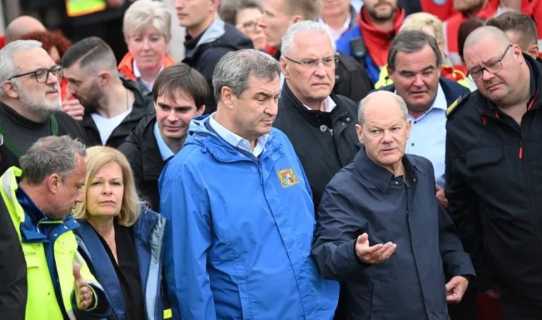 Scholz odwiedził południowe Niemcy – obiecuje pomoc powodzianom