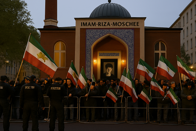 Nabożeństwo żałobne po śmierci irańskiego przywódcy Chameneiego w Berlinie wywołało protesty przed meczetem