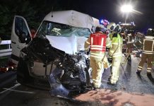 Niemcy: Transporter zderzył się z ciężarówką zaparkowaną na wjeździe do MOP-u „Dresdner Tor”