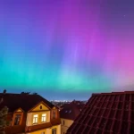 zorza polarna nad Niemcami